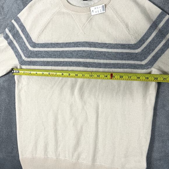 J.Crew Men’s M Cashmere Marine Stripe Sweater NWT Luxe Knit Quiet Luxury - Picture 7 of 10